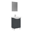 HABITAT ET JARDIN - Ensemble Meuble Vasque avec Miroir (2 Pièces) "Purus 55" - 55 x 2 x 83 cm - Matte Anthracite - vignette