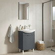HABITAT ET JARDIN - Ensemble Meuble Vasque avec Miroir (2 Pièces) "Purus 55" - 55 x 2 x 83 cm - Matte Anthracite - vignette