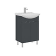 HABITAT ET JARDIN - Meuble Vasque "Purus 55" - 55 x 50 x 83 cm - Matte Anthracite - vignette