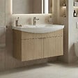HABITAT ET JARDIN - Meuble Vasque "Purus 80" - 80 x 50 x 58 cm - Sonomo Oak - vignette