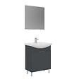 HABITAT ET JARDIN - Ensemble Meuble Vasque avec Miroir (2 Pièces) "Purus 65" - 65 x 50 x 83 cm - Matte Anthracite - vignette