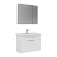 HABITAT ET JARDIN - Ensemble Meuble Vasque avec Miroir (2 Pièces) "Purus 80" - 80 x 50 x 58 cm - White - vignette