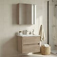 HABITAT ET JARDIN - Ensemble Meuble Vasque avec Miroir (2 Pièces) "Side 65 v2" - 65 x 45 x 52 cm - Oak - vignette
