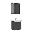 HABITAT ET JARDIN - Ensemble Meuble Vasque avec Miroir (2 Pièces) "Purus 55" - 55 x 50 x 58 cm - Matte Anthracite - vignette