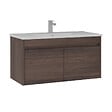 HABITAT ET JARDIN - Meuble Vasque "Side 100 v3" - 100 x 45 x 52 cm - Dark Walnut - vignette
