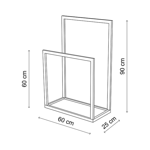 HABITAT ET JARDIN - Porte-serviettes en métal "Gediz" - 25 x 60 x 90 cm - Taupe - large
