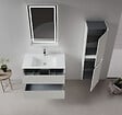 HABITAT ET JARDIN - Meuble Vasque "Nest 91 v2" - 91 x 51 x 55 cm - Matte Cashmere - vignette