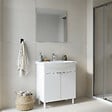 HABITAT ET JARDIN - Ensemble Meuble Vasque avec Miroir (2 Pièces) "Purus 80" - 80 x 50 x 83 cm - White - vignette