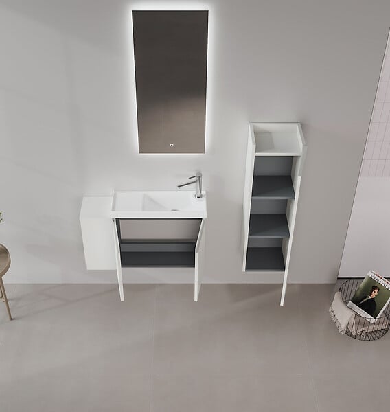 HABITAT ET JARDIN - Meuble Vasque "Ferla 80" - 80 x 22 x 45 cm - Matte Cashmere - large