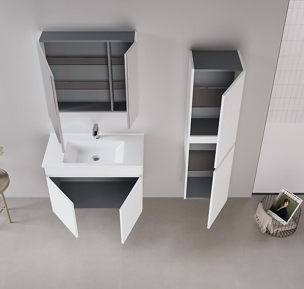 HABITAT ET JARDIN - Meuble Vasque "Tivoli 85" - 85 x 45 x 57 cm - Matte White - large