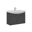 HABITAT ET JARDIN - Meuble Vasque "Purus 80" - 80 x 50 x 58 cm - Matte Anthracite - vignette