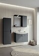 HABITAT ET JARDIN - Meuble Vasque "Purus 80" - 80 x 50 x 58 cm - Matte Anthracite - vignette