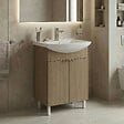 HABITAT ET JARDIN - Meuble Vasque "Purus 55" - 55 x 50 x 83 cm - Sonomo Oak - vignette