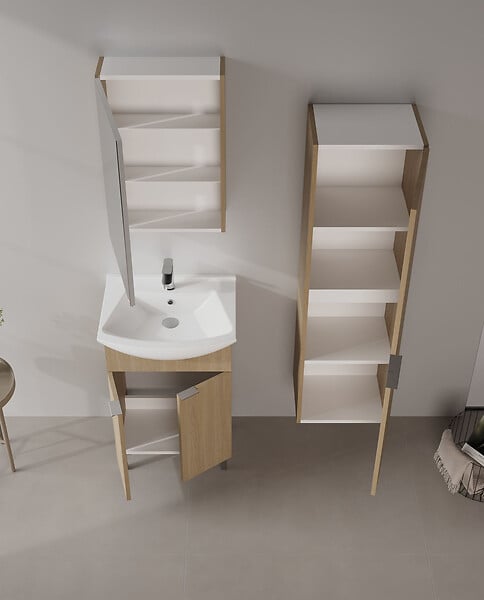 HABITAT ET JARDIN - Meuble Vasque "Purus 55" - 55 x 50 x 83 cm - Sonomo Oak - large