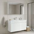 HABITAT ET JARDIN - Ensemble Meuble Vasque avec Miroir (2 Pièces) "Tivoli 100" - 100 x 45 x 66 cm - Matte White - vignette