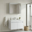 HABITAT ET JARDIN - Ensemble Meuble Vasque avec Miroir (2 Pièces) "Side 85 v2" - 85 x 45 x 52 cm - Matte White - vignette
