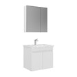 HABITAT ET JARDIN - Ensemble Meuble Vasque avec Miroir (2 Pièces) "Tivoli 65" - 65 x 45 x 57 cm - Matte White - vignette
