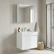 HABITAT ET JARDIN - Ensemble Meuble Vasque avec Miroir (2 Pièces) "Tivoli 65" - 65 x 45 x 57 cm - Matte White - vignette