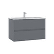 HABITAT ET JARDIN - Meuble Vasque "Nest 91 v2" - 91 x 51 x 55 cm - Matte Grey - vignette