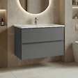 HABITAT ET JARDIN - Meuble Vasque "Nest 91 v2" - 91 x 51 x 55 cm - Matte Grey - vignette