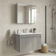 HABITAT ET JARDIN - Ensemble Meuble Vasque avec Miroir (2 Pièces) "Tivoli 85" - 85 x 45 x 57 cm - Matte Cashmere - vignette