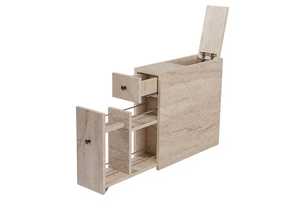 HABITAT ET JARDIN - Meuble de toilette en bois "Calencia" - 20 x 60 x 55 cm - Beige - large
