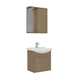 HABITAT ET JARDIN - Ensemble Meuble Vasque avec Miroir (2 Pièces) "Purus 55" - 55 x 50 x 58 cm - Oak - vignette