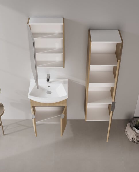 HABITAT ET JARDIN - Meuble Vasque "Purus 55" - 55 x 50 x 58 cm - Sonomo Oak - large