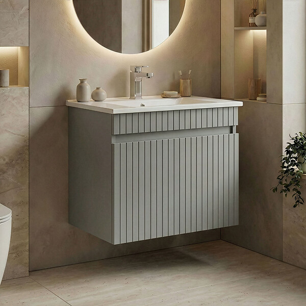 HABITAT ET JARDIN - Meuble Vasque "Tivoli 65" - 65 x 45 x 57 cm - Matte Cashmere - large