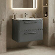 HABITAT ET JARDIN - Meuble Vasque "Nuvola 65 v2" - 65 x 50 x 62 cm - Grey - vignette