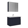 HABITAT ET JARDIN - Ensemble Meuble Vasque avec Miroir (2 Pièces) "Tivoli 85" - 85 x 45 x 57 cm - Matte Navy Blue - vignette