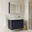 HABITAT ET JARDIN - Ensemble Meuble Vasque avec Miroir (2 Pièces) "Tivoli 85" - 85 x 45 x 57 cm - Matte Navy Blue - vignette