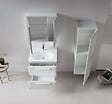 HABITAT ET JARDIN - Meuble Vasque "Nuvola 65 v2" - 65 x 50 x 62 cm - Cashmere - vignette