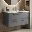 HABITAT ET JARDIN - Meuble Vasque "Nuvola 100 v2" - 100 x 50 x 62 cm - Grey - vignette