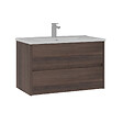 HABITAT ET JARDIN - Meuble Vasque "Side 85 v2" - 85 x 45 x 52 cm - Dark Walnut - vignette