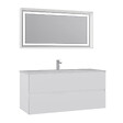 HABITAT ET JARDIN - Ensemble Meuble Vasque avec Miroir (2 Pièces) "Nest 121 v2" - 121 x 51 x 55 cm - Matte White - vignette