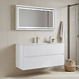 HABITAT ET JARDIN - Ensemble Meuble Vasque avec Miroir (2 Pièces) "Nest 121 v2" - 121 x 51 x 55 cm - Matte White - vignette