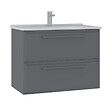 HABITAT ET JARDIN - Meuble Vasque "Nuvola 80 v2" - 80 x 50 x 62 cm - Grey - vignette