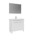 HABITAT ET JARDIN - Ensemble Meuble Vasque avec Miroir (2 Pièces) "Purus 100" - 100 x 50 x 83 cm - White - vignette