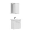 HABITAT ET JARDIN - Ensemble Meuble Vasque avec Miroir (2 Pièces) "Purus 55" - 55 x 50 x 58 cm - White - vignette