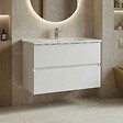 HABITAT ET JARDIN - Meuble Vasque "Nest 91 v2" - 91 x 51 x 55 cm - Matte White - vignette