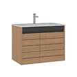 HABITAT ET JARDIN - Meuble Vasque "Ricato 80" - 81 x 47 x 62 cm - Walnut - vignette