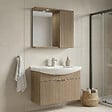 HABITAT ET JARDIN - Ensemble Meuble Vasque avec Miroir (2 Pièces) "Purus 80" - 80 x 50 x 58 cm - Oak - vignette