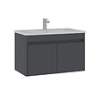 HABITAT ET JARDIN - Meuble Vasque "Side 85 v2" - 85 x 45 x 52 cm - Matte Anthracite - vignette