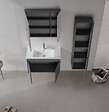 HABITAT ET JARDIN - Meuble Vasque "Side 85 v2" - 85 x 45 x 52 cm - Matte Anthracite - vignette