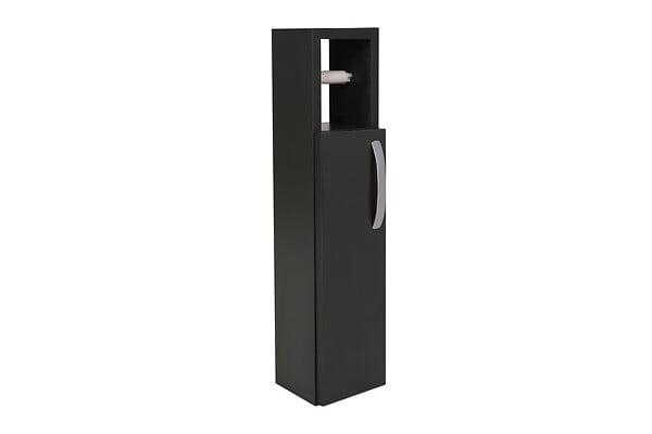 HABITAT ET JARDIN - Meuble support pour papier toilette en bois "Star" - 15 x 12 x 65 cm - Gris anthracite - large