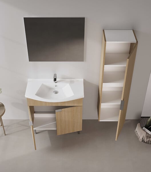 HABITAT ET JARDIN - Meuble Vasque "Purus 80" - 80 x 50 x 83 cm - Sonomo Oak - large