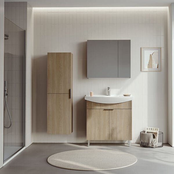 HABITAT ET JARDIN - Meuble Vasque "Purus 80" - 80 x 50 x 83 cm - Sonomo Oak - large