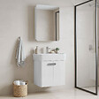 HABITAT ET JARDIN - Ensemble Meuble Vasque avec Miroir (2 Pièces) "Orbit 55" - 55 x 38 x 62 cm - White - vignette