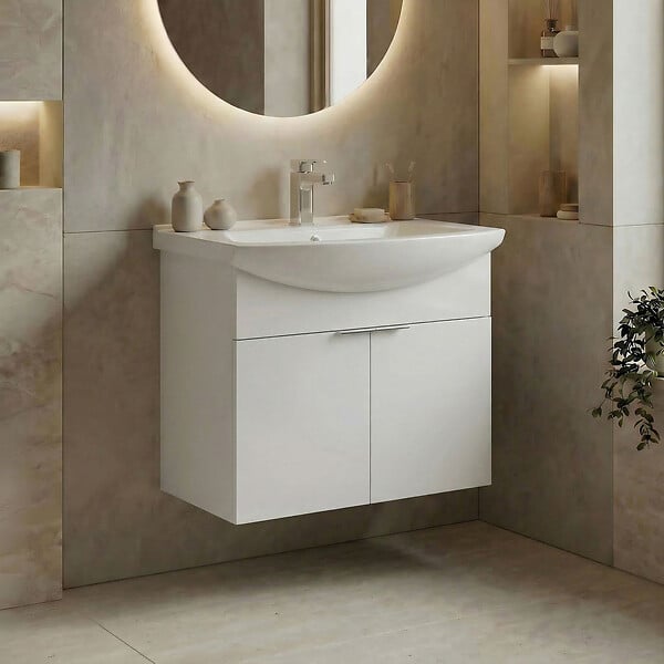HABITAT ET JARDIN - Meuble Vasque "Purus 65" - 65 x 50 x 58 cm - White - large